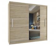Šatní skříň se zrcadlem AVEIRO 200x218 cm DUB SONOMA